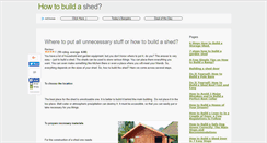 Desktop Screenshot of howtobuildashedsoon.com